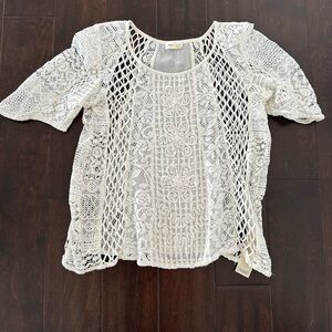 Anthropologie Meadow Rue Danut Lace Blouse